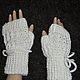Hand-knitted mittens,oversize, half-wool. Mitts. alena11-75. Online shopping on My Livemaster.  Фото №2