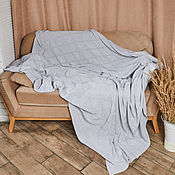 Для дома и интерьера handmade. Livemaster - original item Grey knitted cotton bedspread. Handmade.