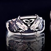 Украшения handmade. Livemaster - original item Ring with two wolves. Handmade.