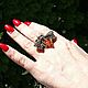 Bee Insect Ring with Amber cocktail large Attractive. Rings. BalticAmberJewelryRu Tatyana. My Livemaster. Фото №4