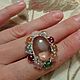 Flower ring in 925 silver with semiprecious stones. Rings. marusjy. My Livemaster. Фото №6