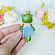Миниатюрная кукла принцесса лягушка, жаба,  подарок дочке. Куклы и пупсы. Marina Ebert авторские куклы. Ярмарка Мастеров.  Фото №5