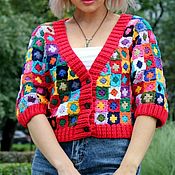 Одежда handmade. Livemaster - original item cardigans: Crocheted cardigan with buttons 