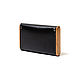 Casual leather and wood single REEL clutch in black. Clutches. breatley. Online shopping on My Livemaster.  Фото №2