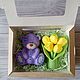 Soap set Teddy Bear with tulips. Soap. Dushamila 5 (krasivoe-myllo). Online shopping on My Livemaster.  Фото №2