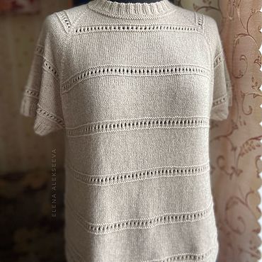 Одежда ручной работы. Ярмарка Мастеров - ручная работа Вязаная футболка. Handmade.