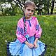 Order Shirt for girls with embroidery under Gzhel. zimushkaoo. Livemaster. . Costumes3 Фото №3