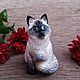 Брелок из полимерной глины "Кошка Снежа", Брелок, Санкт-Петербург,  Фото №1