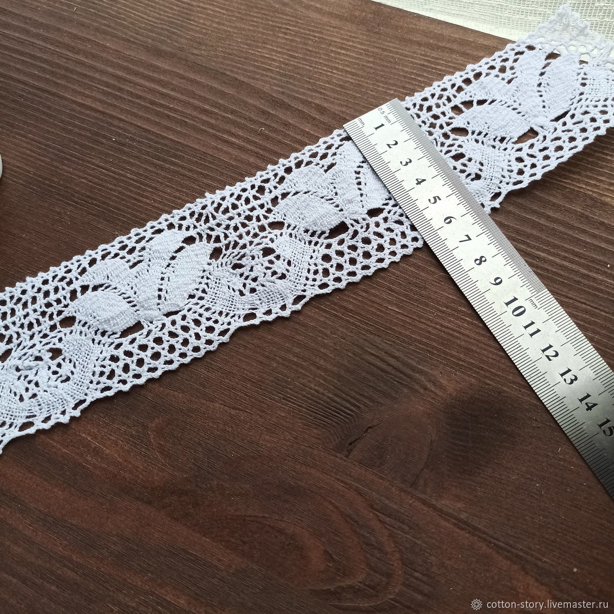 Кружево хлопок широкое 6 см купить в интернет-магазине Ярмарка Мастеров ...