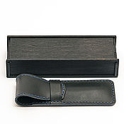 Канцелярские товары handmade. Livemaster - original item Pen case made of high-quality genuine leather (black).. Handmade.