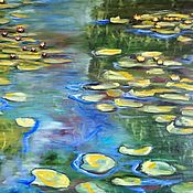 Картины и панно ручной работы. Ярмарка Мастеров - ручная работа Water lilies by Monet. Handmade.