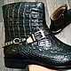 The Cossacks of the relief of the crocodile leather, black color, custom made. Cossacks shoes. SHOES&BAGS. My Livemaster. Фото №5