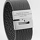 Wide black leather bracelet with cast stainless steel locks. Bead bracelet. V&V Leather Studio. Online shopping on My Livemaster.  Фото №2