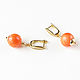 Orange earrings with jade 'Citrus' bright large earrings. Earrings. Irina Moro. My Livemaster. Фото №5