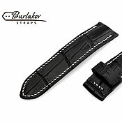 Украшения handmade. Livemaster - original item 28 mm Crocodile Leather Watch Strap. Handmade.