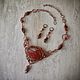 Necklace with red jasper wire wrap, Necklace, Bratsk,  Фото №1