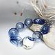 Necklace of blue blown beads .Lampwork. Necklace. Tatiana Tarakanova. Online shopping on My Livemaster.  Фото №2