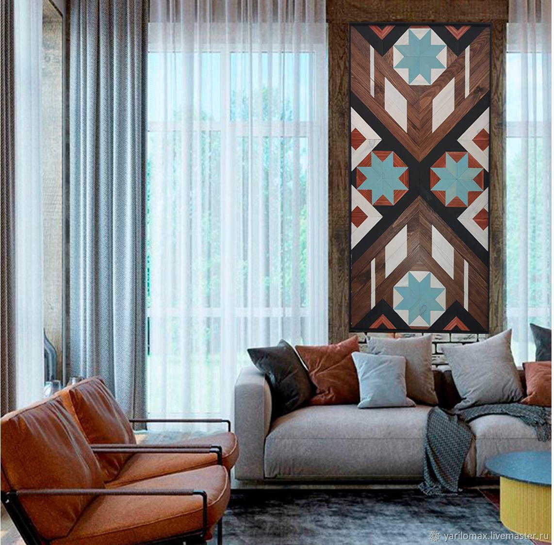 Скандинавский стиль в картине из дерева "AROUND" в интернет-магазине на ...