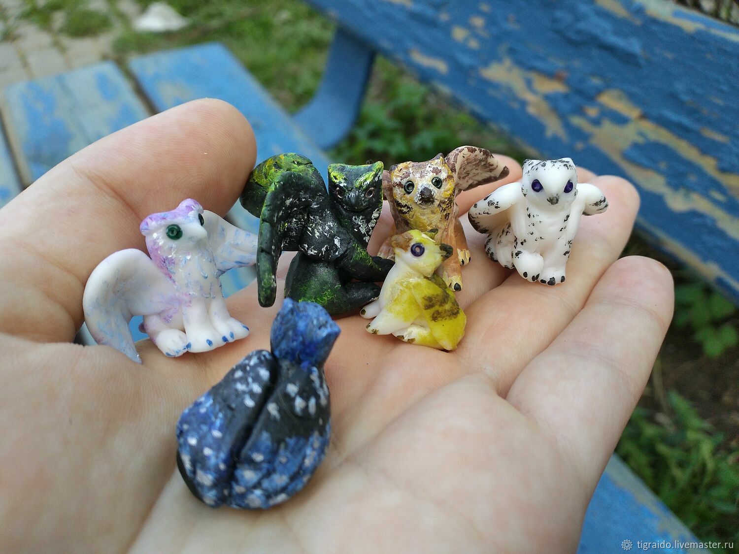 Tiny griffins from polymer clay, Miniature figurines, Moscow,  Фото №1