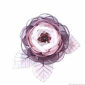 Украшения handmade. Livemaster - original item BlackBerry Ice. Brooch - handmade flower made of fabric. Handmade.