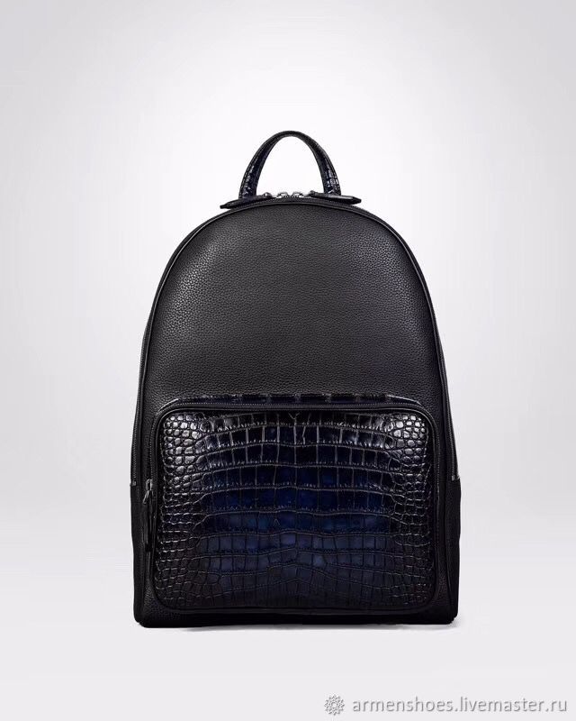 crocodile leather backpack