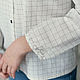 Классическая белая блузка, в клетку, с длинным рукавом, на каждый день. Блузки. Скромное обаяние (Александра). Ярмарка Мастеров.  Фото №5
