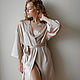 Bathrobe made of Lula tencel in the color of coffee with milk, Robes, Moscow,  Фото №1