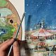 «Зимняя Москва» масляными красками. Картины. Алёна (Makarova-Alena). Ярмарка Мастеров.  Фото №5