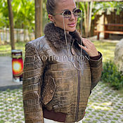 Одежда handmade. Livemaster - original item Crocodile Genuine Leather Jacket. Handmade.