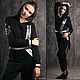 Black women's jumpsuit with Hood, Casual Soft Cotton Jumpsuit, Jumpsuits & Rompers, Novosibirsk,  Фото №1