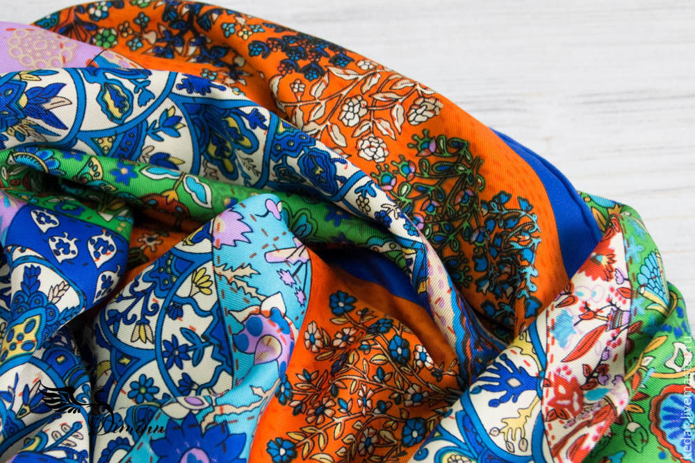 Печать на платках. Ткань для платков. Узбекский платок. Головной платок.