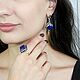 Earrings, ring and pendant with lapis lazuli made of 925 DD0121 silver. Jewelry Sets. Sunny Silver. Online shopping on My Livemaster.  Фото №2