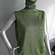 Топ "Зелень" 100% шелк. Топы. Вера / Kirshvery_knit (kirshvery) (kirshvery). Интернет-магазин Ярмарка Мастеров.  Фото №2