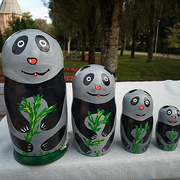 Русский стиль ручной работы. Ярмарка Мастеров - ручная работа Матрешка Панда. Handmade.