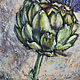 Картина текстурная цветок Артишок. Картины. ArtisTata. Ярмарка Мастеров.  Фото №4