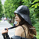 Шляпа Рыбачка кожаная женская черная шляпа с полями натуральная кожа. Шляпы. Alison. Ярмарка Мастеров.  Фото №5