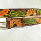 Handmade leather belt 'Sunflowers' color, Straps, Krasnodar,  Фото №1