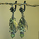 Delicate earrings with peridot. Earrings. martynko (designvsego). Online shopping on My Livemaster.  Фото №2