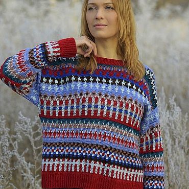 Одежда ручной работы. Ярмарка Мастеров - ручная работа Свитеры: "Витраж". Handmade.