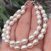 Украшения handmade. Livemaster - original item Natural White Pearl Bracelet. Handmade.