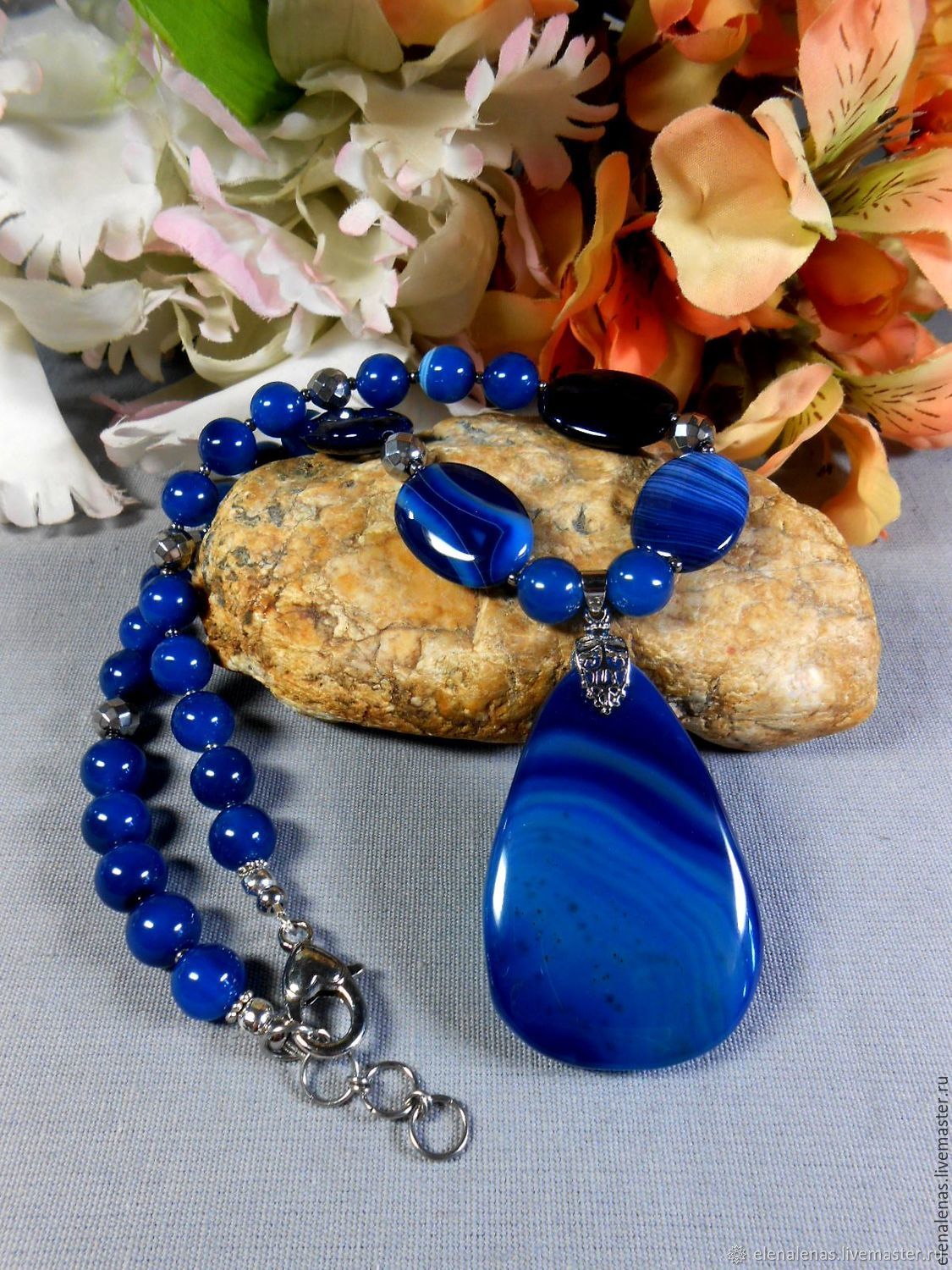 "Тайны АТЛАНТИКИ "-колье из агата в интернет-магазине Ярмарка Мастеров ...