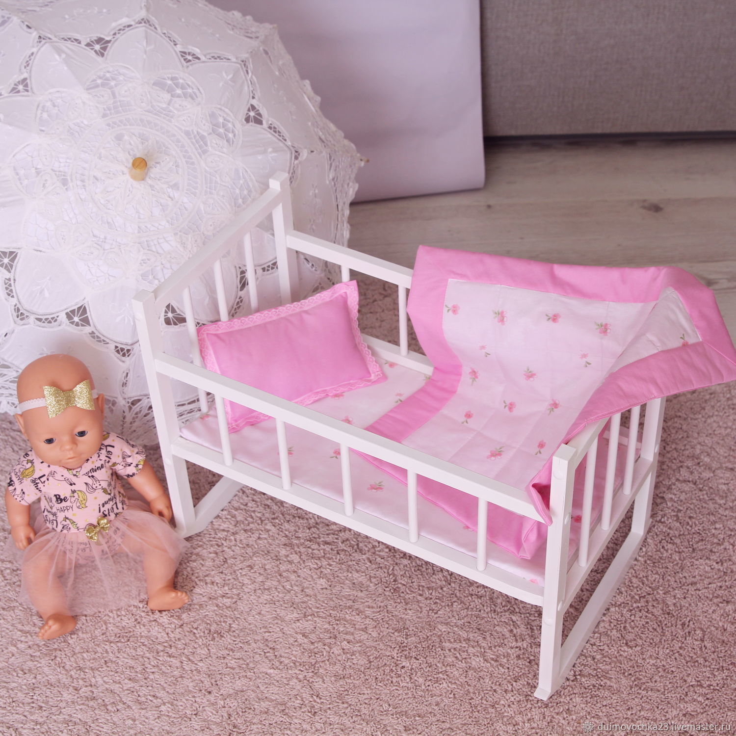 Кроватка для кукол/детская обучающая игрушка/качалка