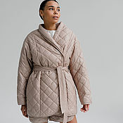 Одежда handmade. Livemaster - original item Jackets: Quilted jacket VOUP-20109 (beige). Handmade.