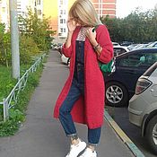 Пальто женское вязаное/унисекс