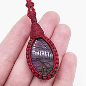 Украшения handmade. Livemaster - original item Labrador Pendant pendant labradorite Natural stone Red pendant. Handmade.