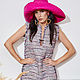 Sombrero de rafia de ala ancha para mujer | Fucsia. Hats1. lizaprior. My Livemaster. Фото №6