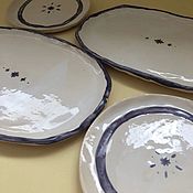 Посуда handmade. Livemaster - original item Set of plates lilac. Handmade.