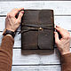Leather notebook handmade, Notebooks, St. Petersburg,  Фото №1