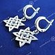 Star of Russia earrings (with stone), Folk decorations, Sochi,  Фото №1