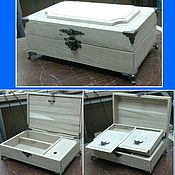 Материалы для творчества handmade. Livemaster - original item Casket-a casket with a double bottom made of solid oak, storage 066. Handmade.